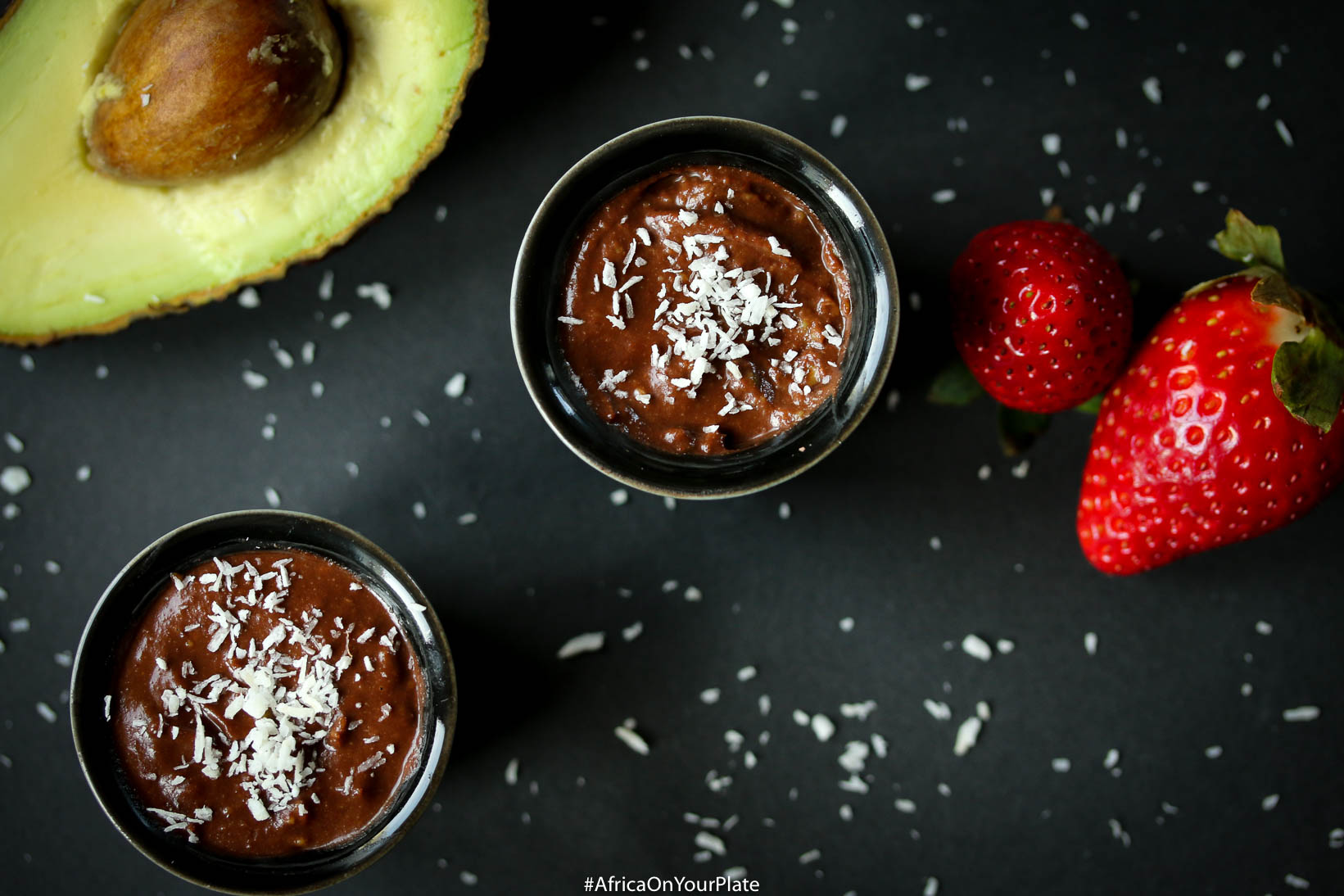 berbere-spiced chocolate avocado pudding
