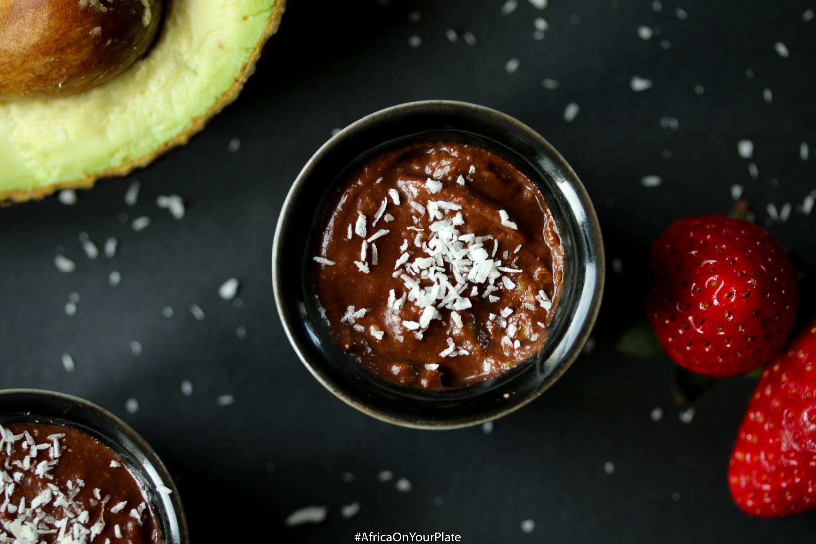 berbere-spiced chocolate avocado pudding
