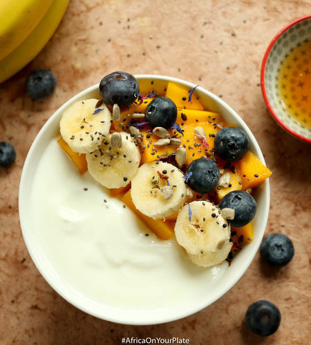Mango+&+Banana+Yogurt+Breakfast+Bowl