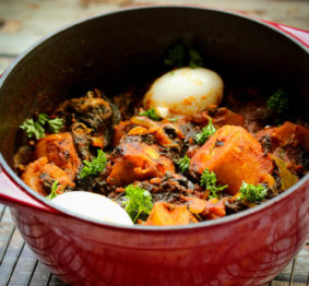 one-pot-berbere-plantain-spinach-stew