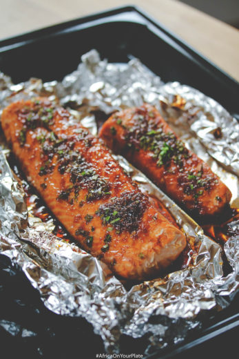 Baked Honey and Blond-Orange Glazed Salmon