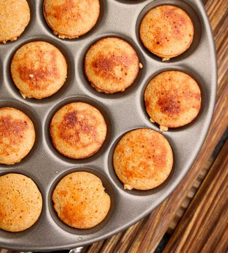 These Coconut Rice Pancakes (Hausa Masa) are a delicious twist on the Nigerian Hausa Masa with a slightly crusty exterior and a light fluffy interior. Serve with some maple or date syrup for a vegan and gluten free breakfast or snack idea.