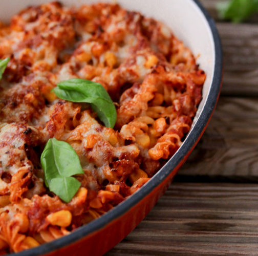 This Jollof Pasta Tuna Bake is an easy-to-make family favourite. Full of flavour and comes together in 30 minutes. It’s the perfect family week-day dinner idea.